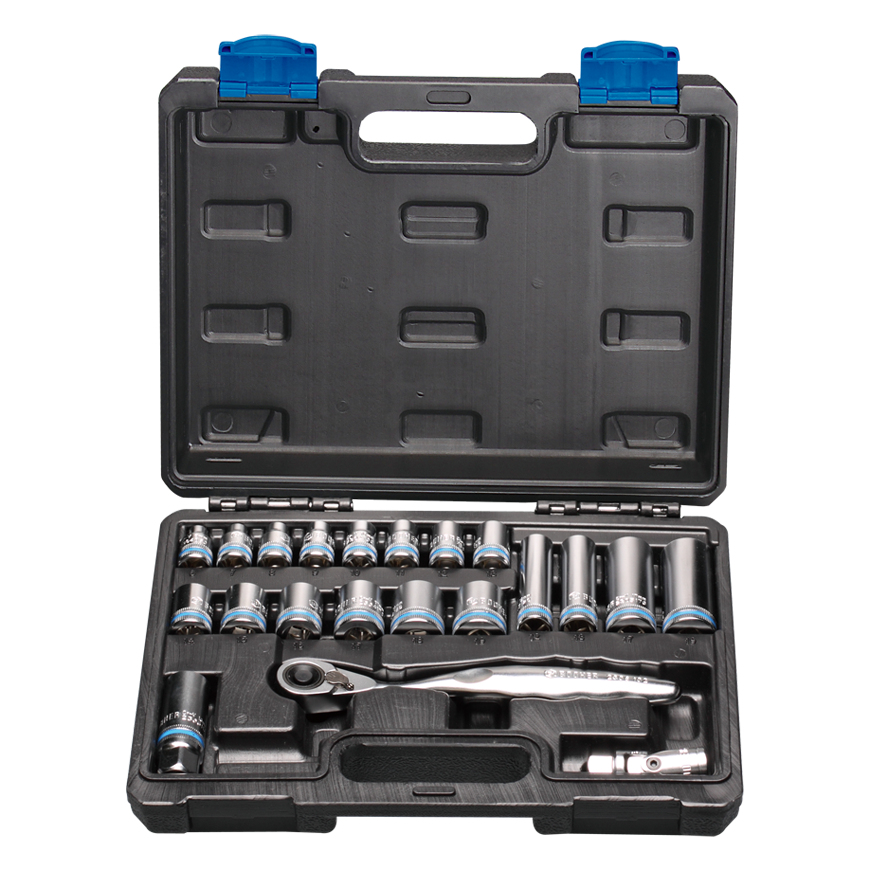 Набор торцевых головок  3/8″   BOOHER из 21 предмета в кейсе
