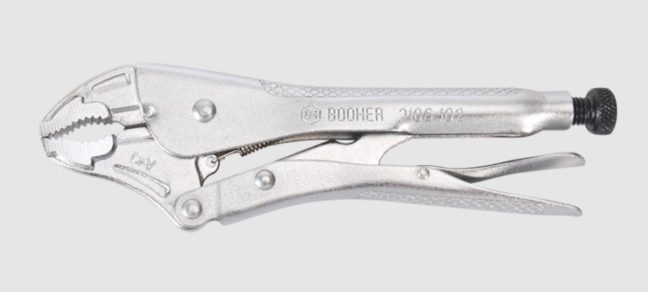 Клещи с фиксатором, с изогнутыми губками BOOHER
